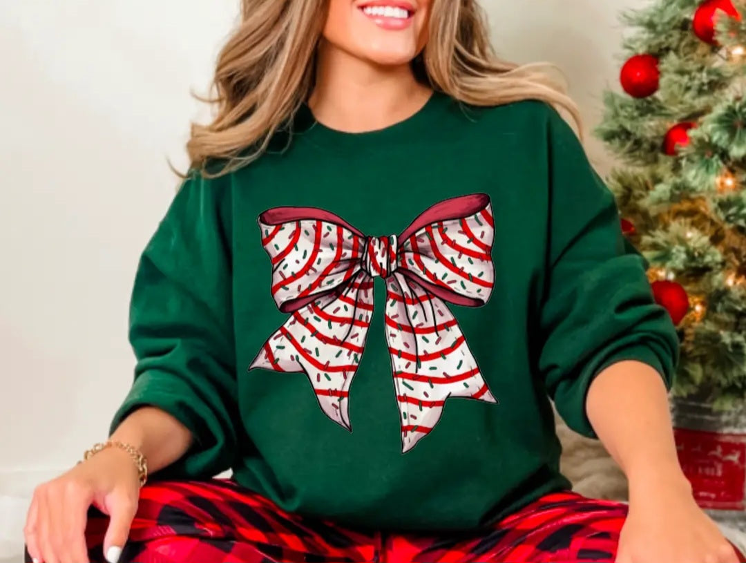 Christmas Tree Cake Coquette Sweatshirt