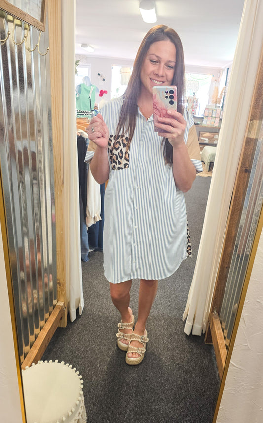 Leopard Detail Dress