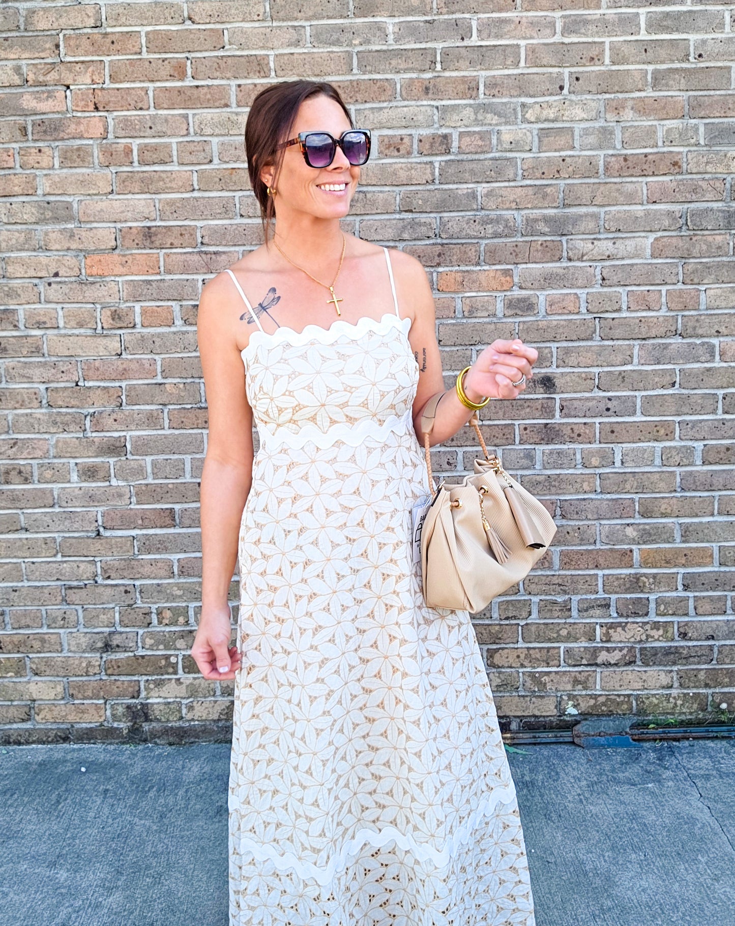 Floral Eyelet Dress