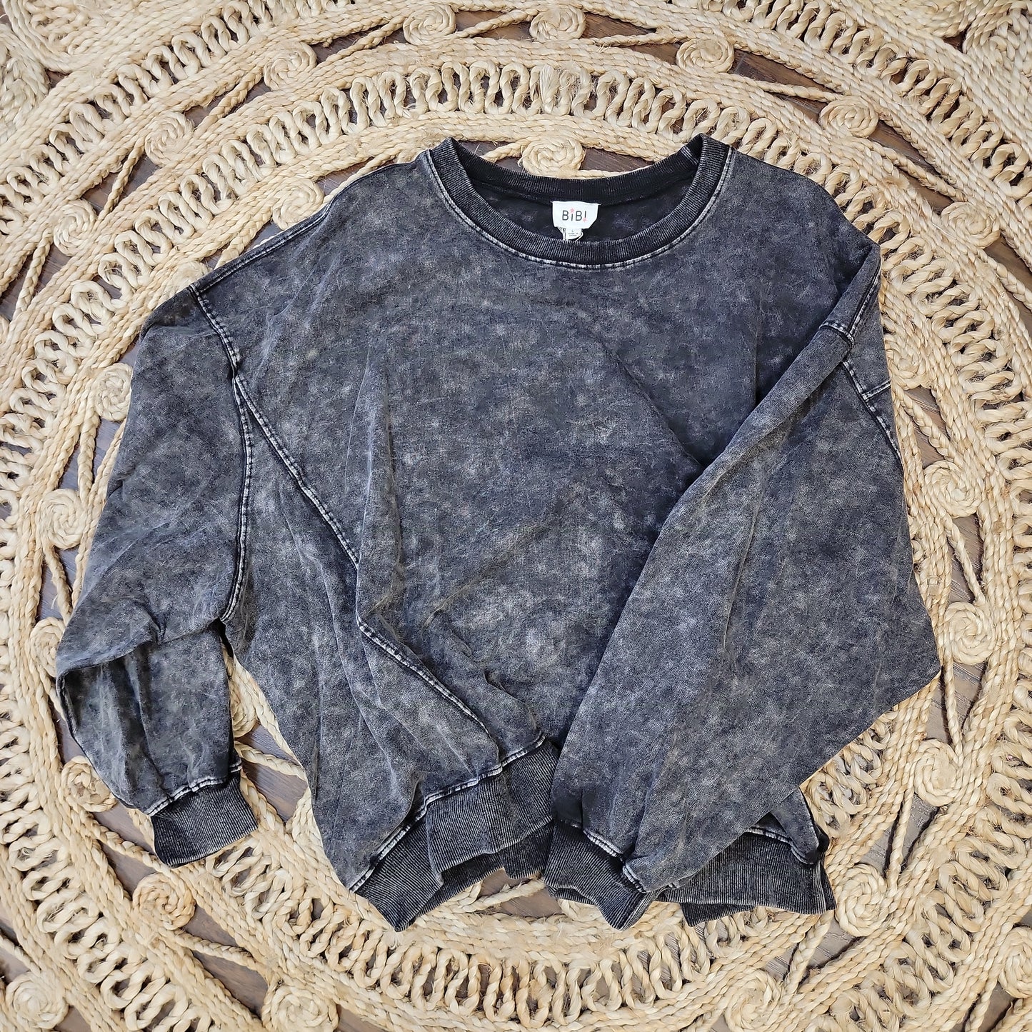 Oversized Blask Washed Sweater