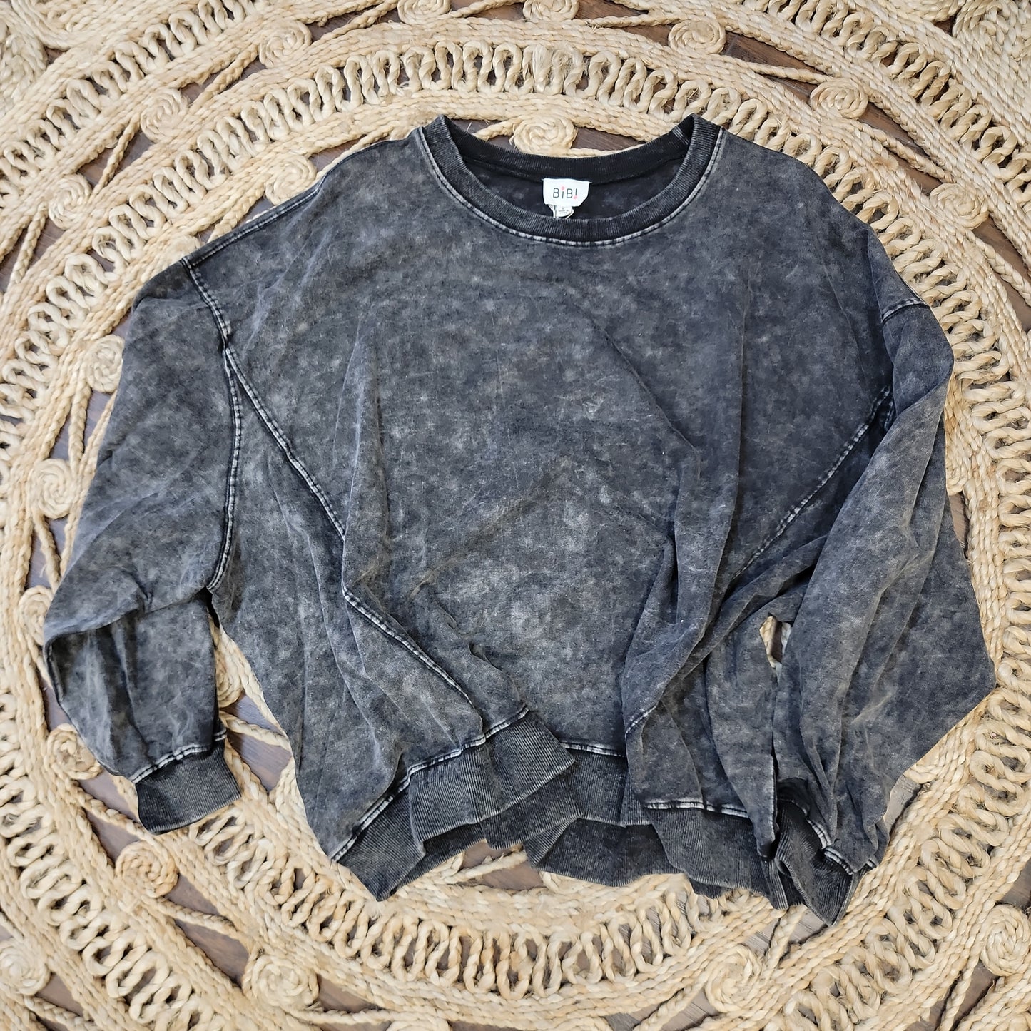 Oversized Blask Washed Sweater