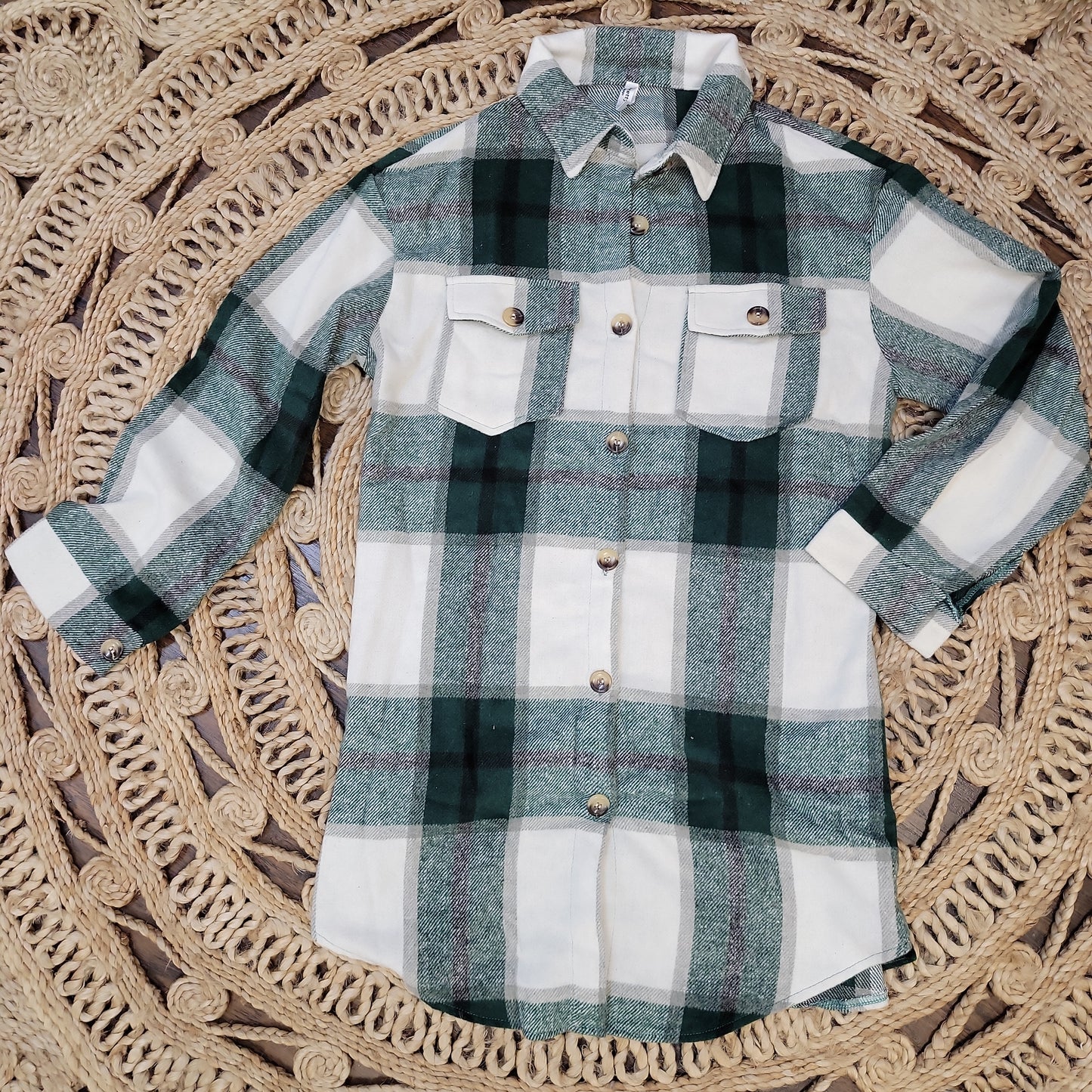 Long Plaid Shacket