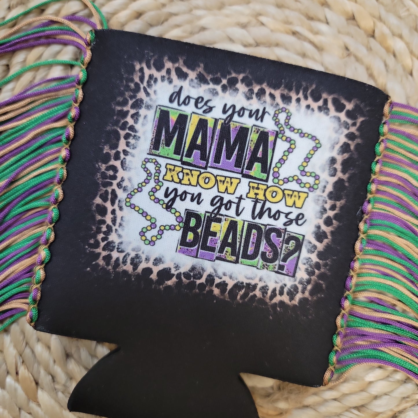 Mardi Gras Koozie