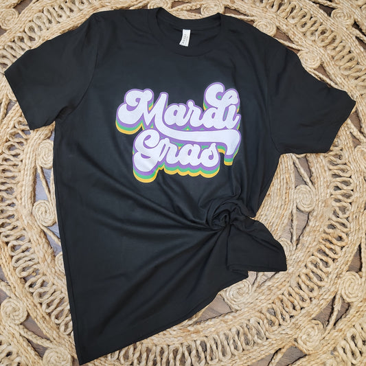 Retro Mardi Gras Graphic Tee