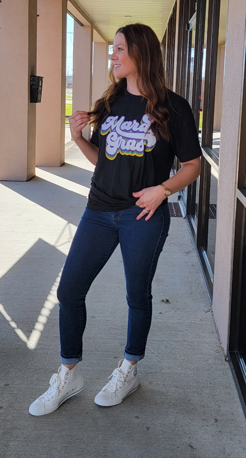Retro Mardi Gras Graphic Tee