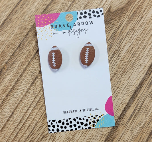 Football Stud Earrings