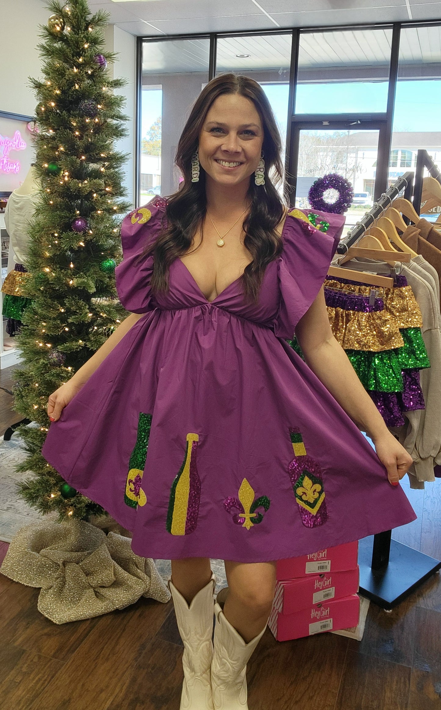 Mardi Gras Sequin Dress