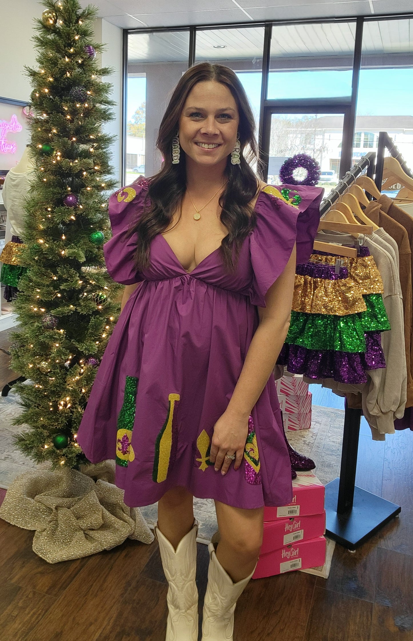 Mardi Gras Sequin Dress