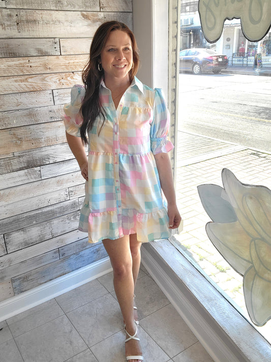 Pastel Poplin Dress