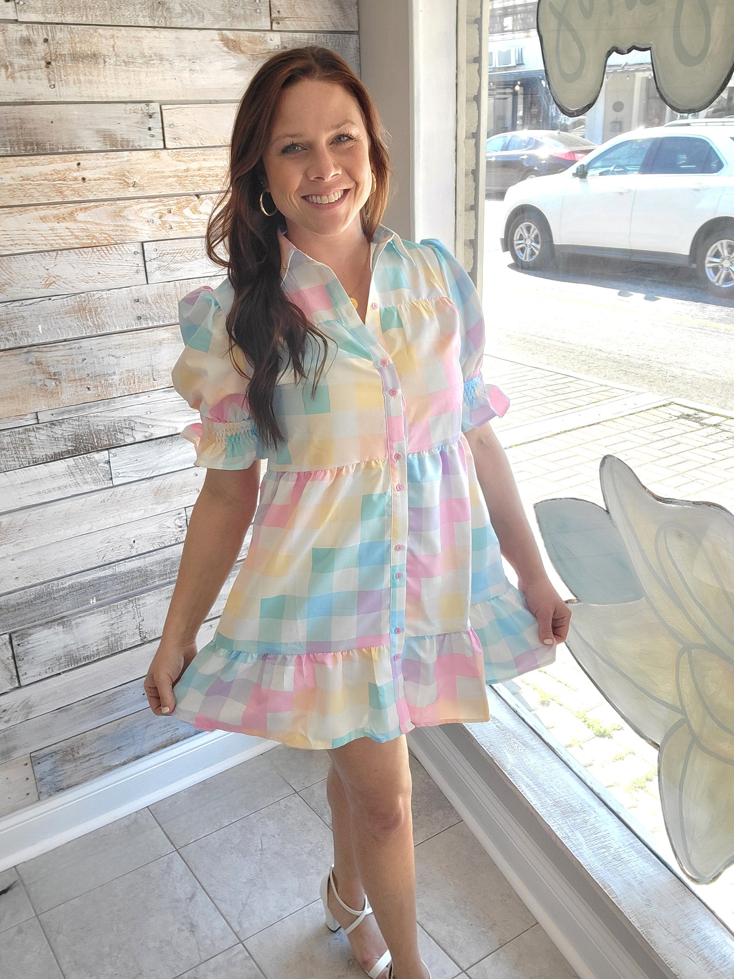 Pastel Poplin Dress