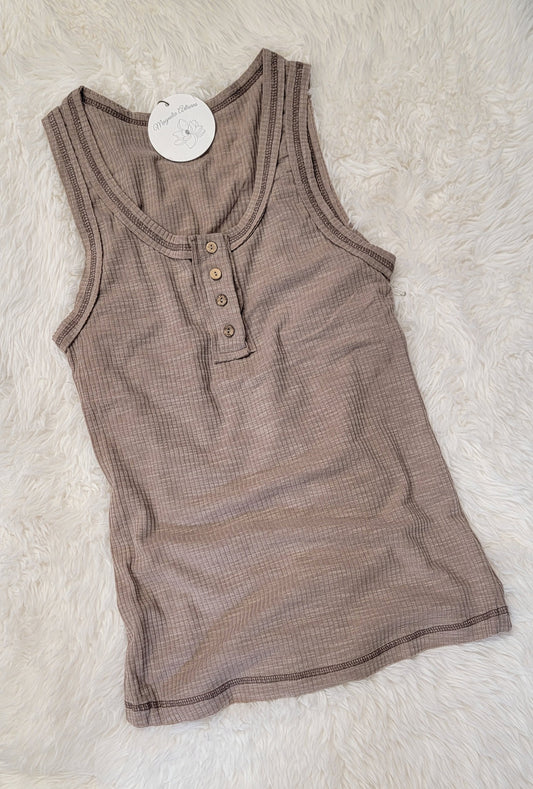 Mocha Henley Tank