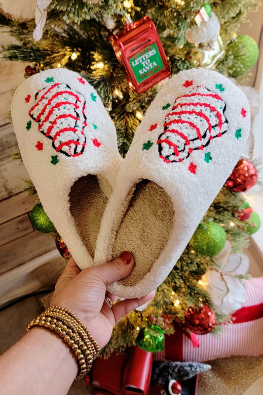 Christmas Tree Cake Slippers