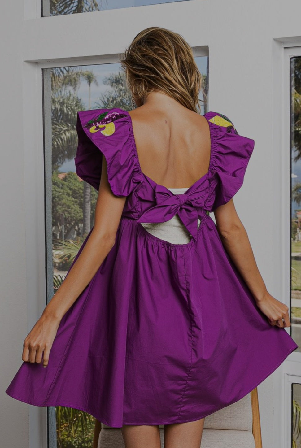 Mardi gras cocktail top dress