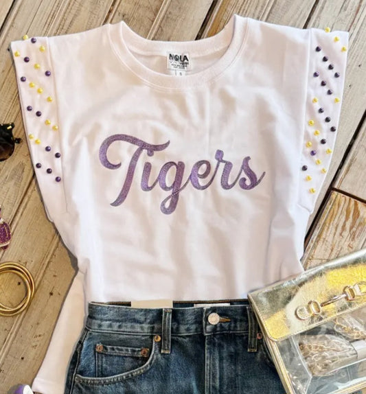 Tigers Flutter Sleeve Top