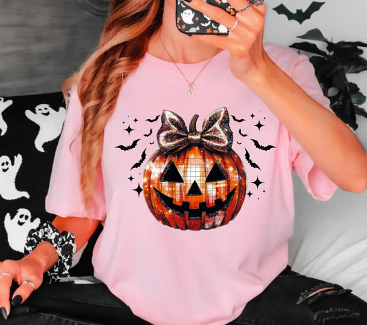Coquette Spooky Disco Pumpkin Tee