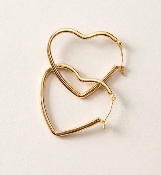 Heart Hoop Earrings