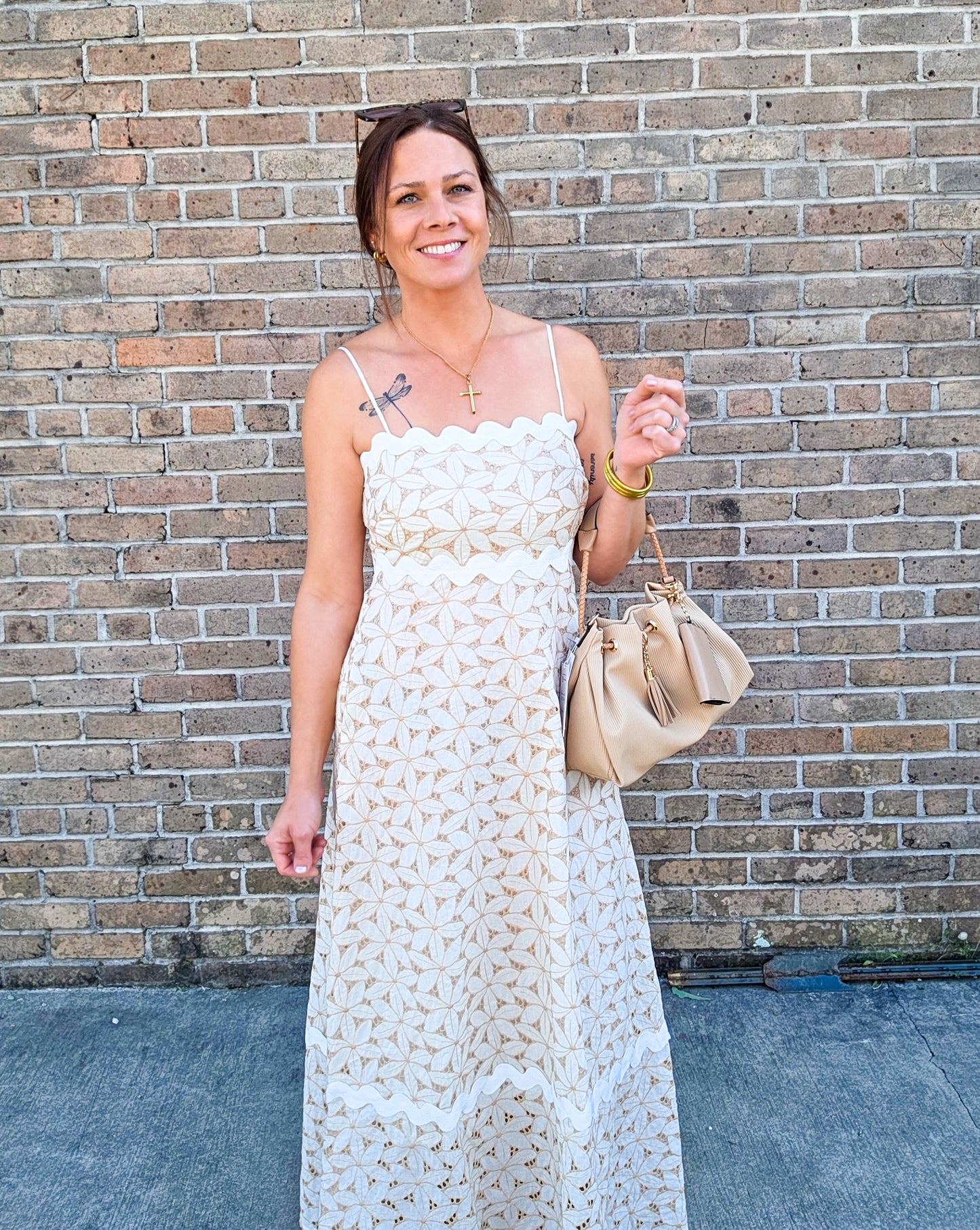 Floral Eyelet Dress
