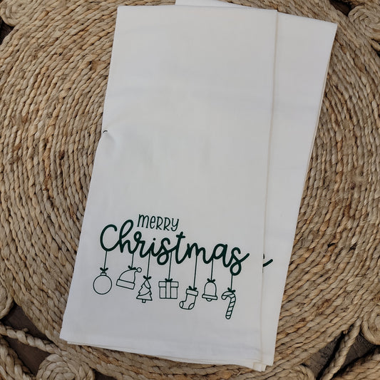 Merry Christmas Tea Towel