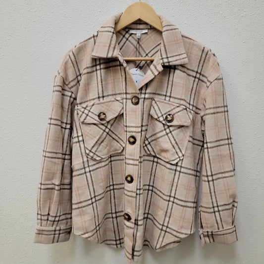 Plaid Blush Shacket