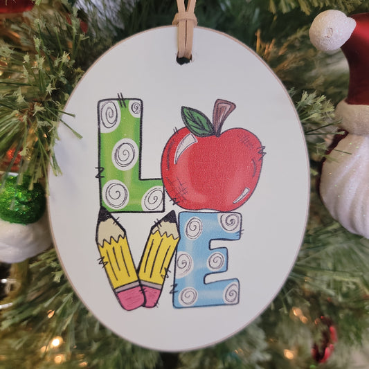 Teacher Love Ornament