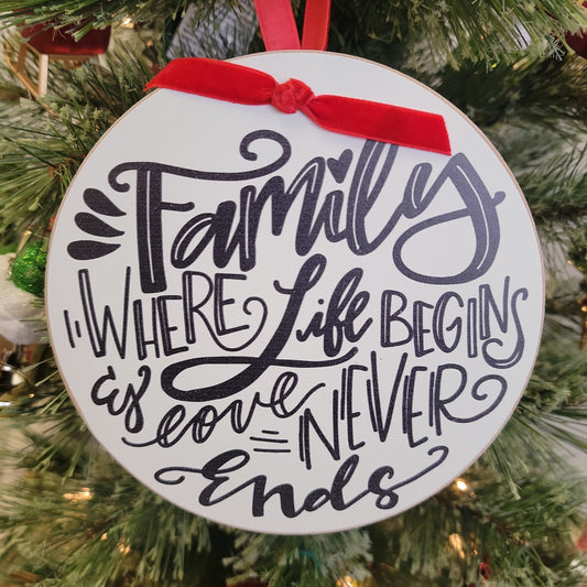 Family - Where Life Begins Ornament